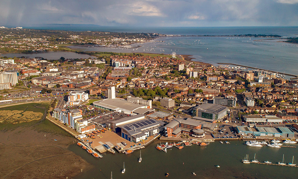 RNLI Training Centre Poole aerial view